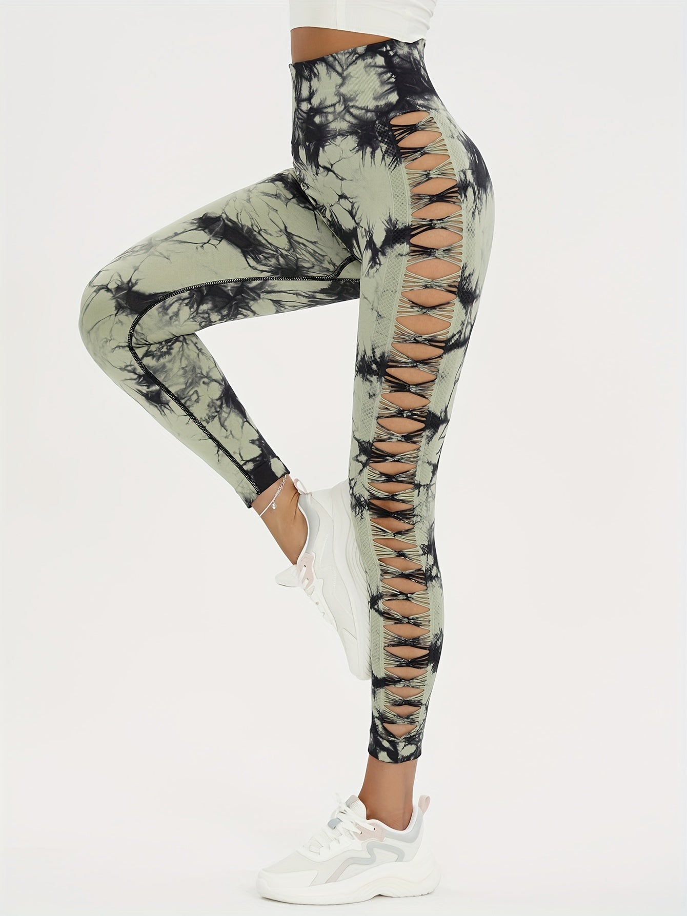 AirSculpt Seamless Tie-Dye Hollow Yoga Pants