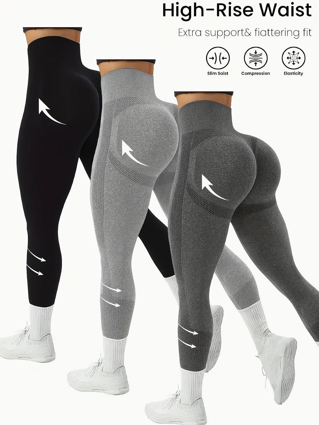 SculptFit High-Waist Compression Leggings