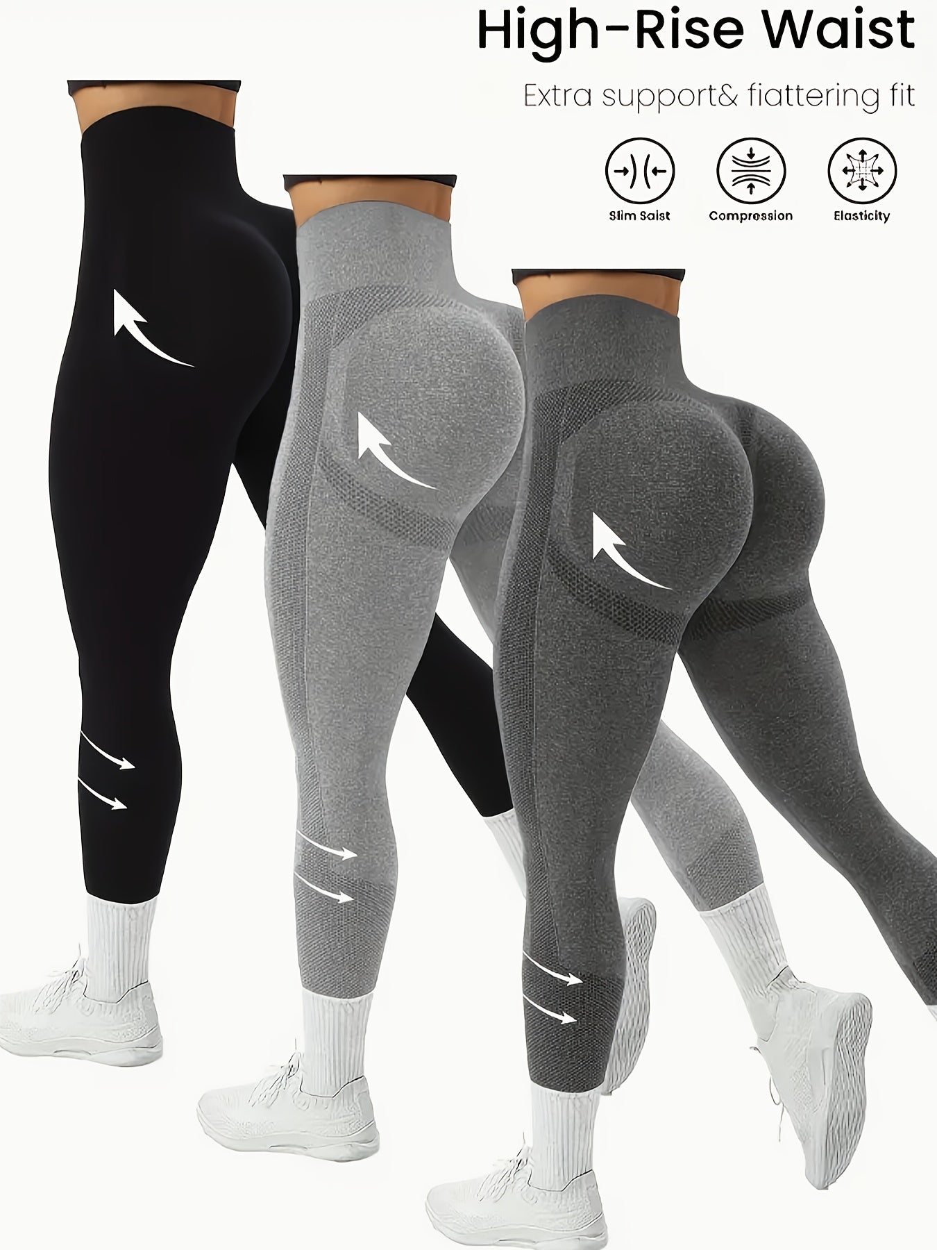 SculptFit High-Waist Compression Leggings