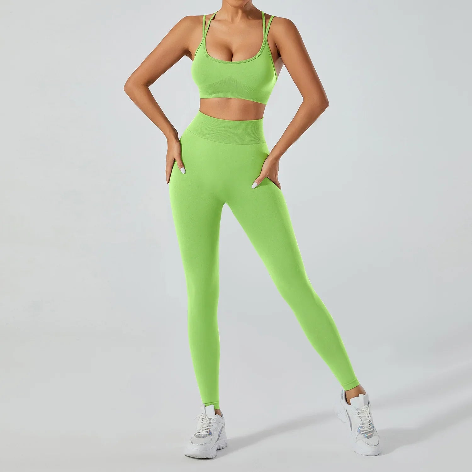 FlexFlow Seamless Yoga Set – Legging and sport Bra