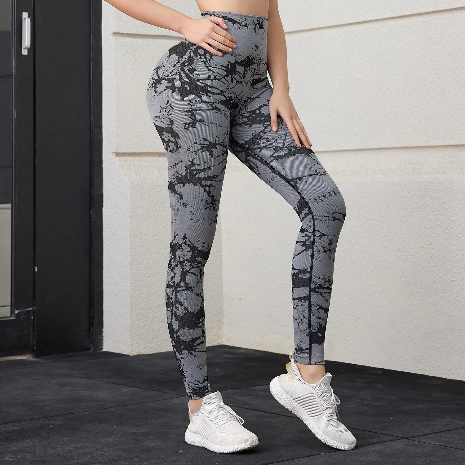 GlowLift Tie-Dye Seamless High-Waist Leggings