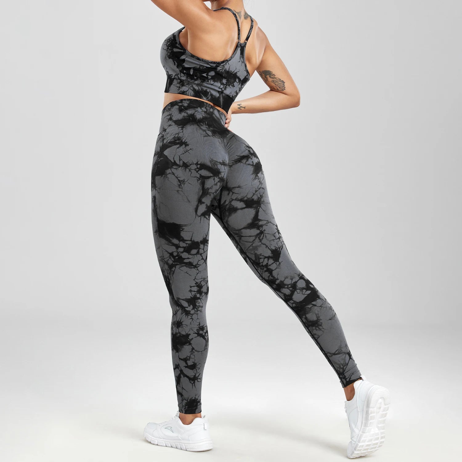 TieDyeFlex Seamless High-Waist Legging Set  (1/2/3 PCS)