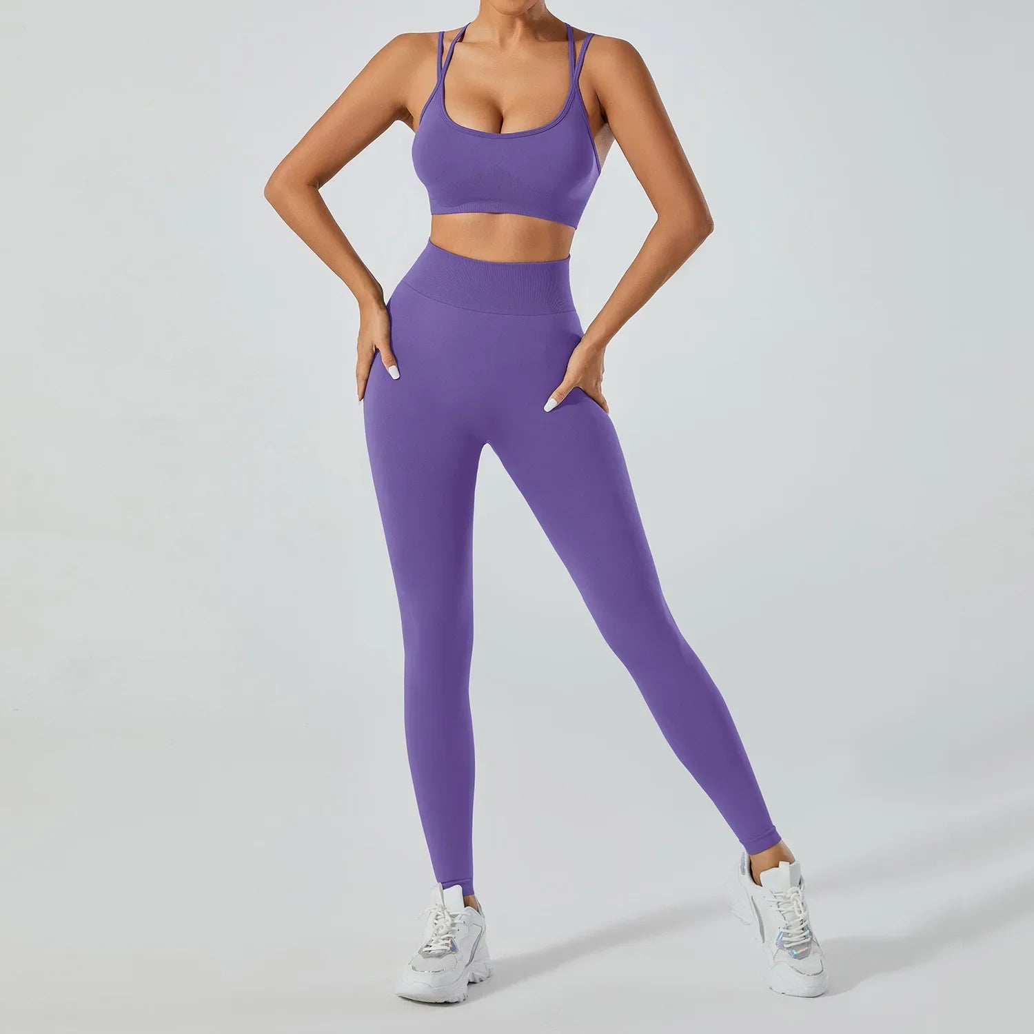 FlexFlow Seamless Yoga Set – Legging and sport Bra