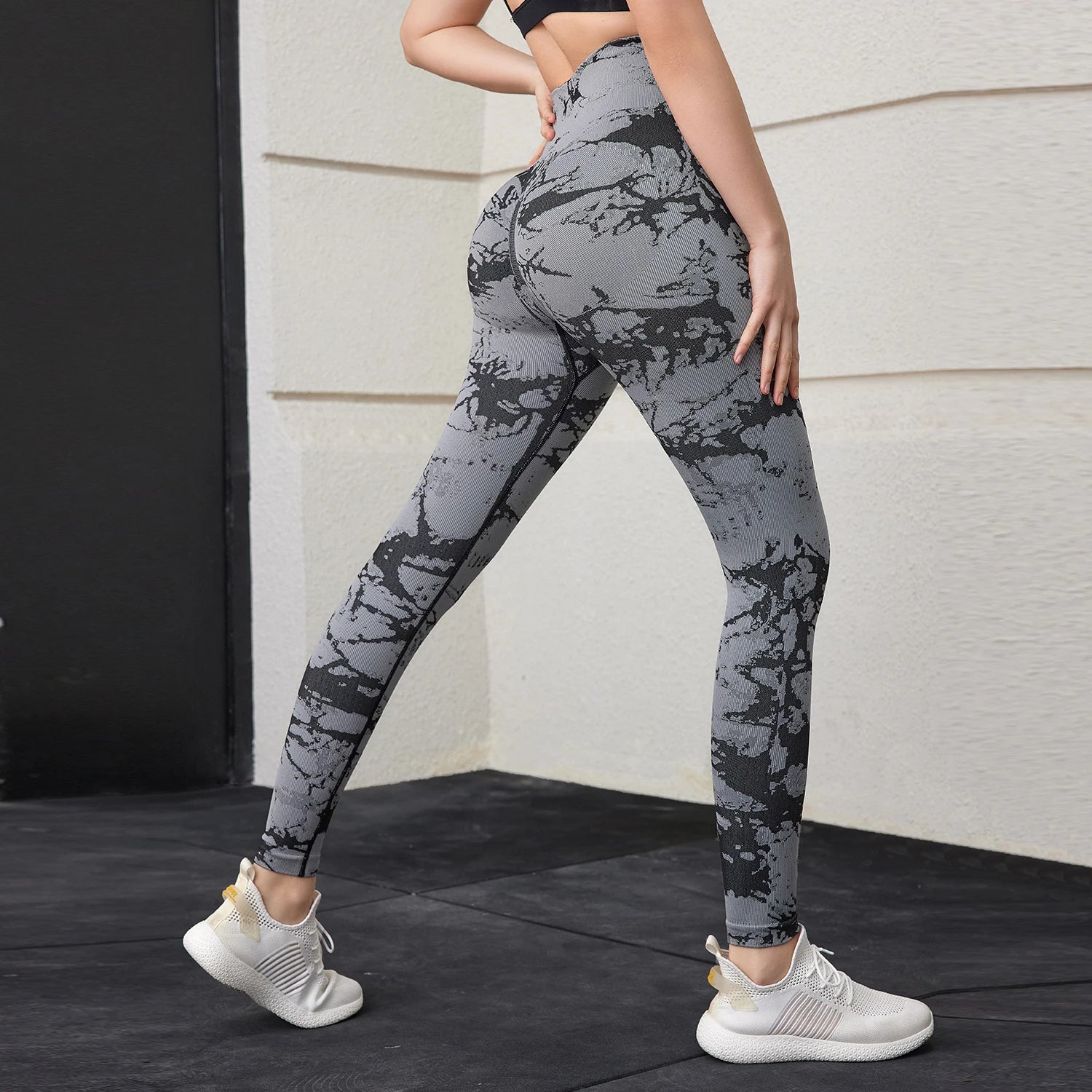 GlowLift Tie-Dye Seamless High-Waist Leggings
