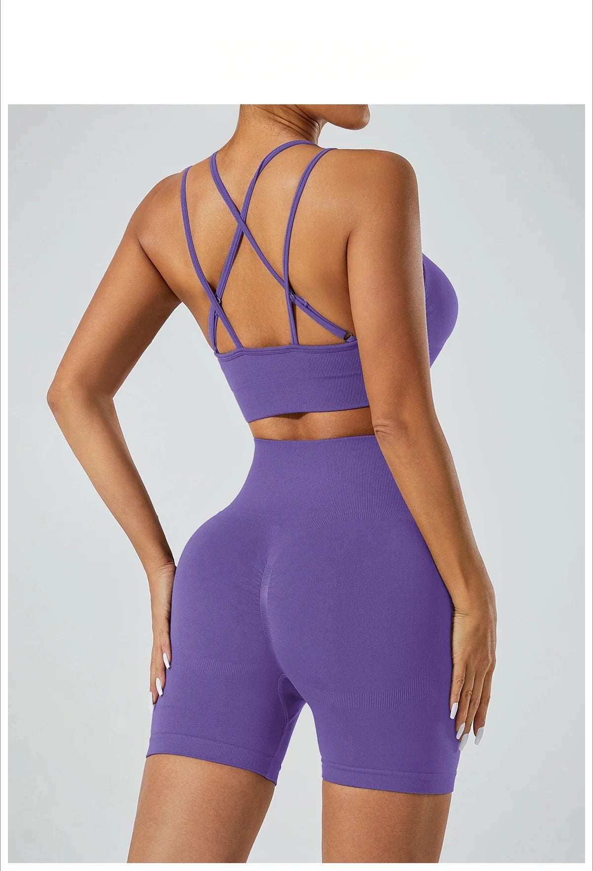 FlexFlow Seamless Yoga Set – Short and sport Bra
