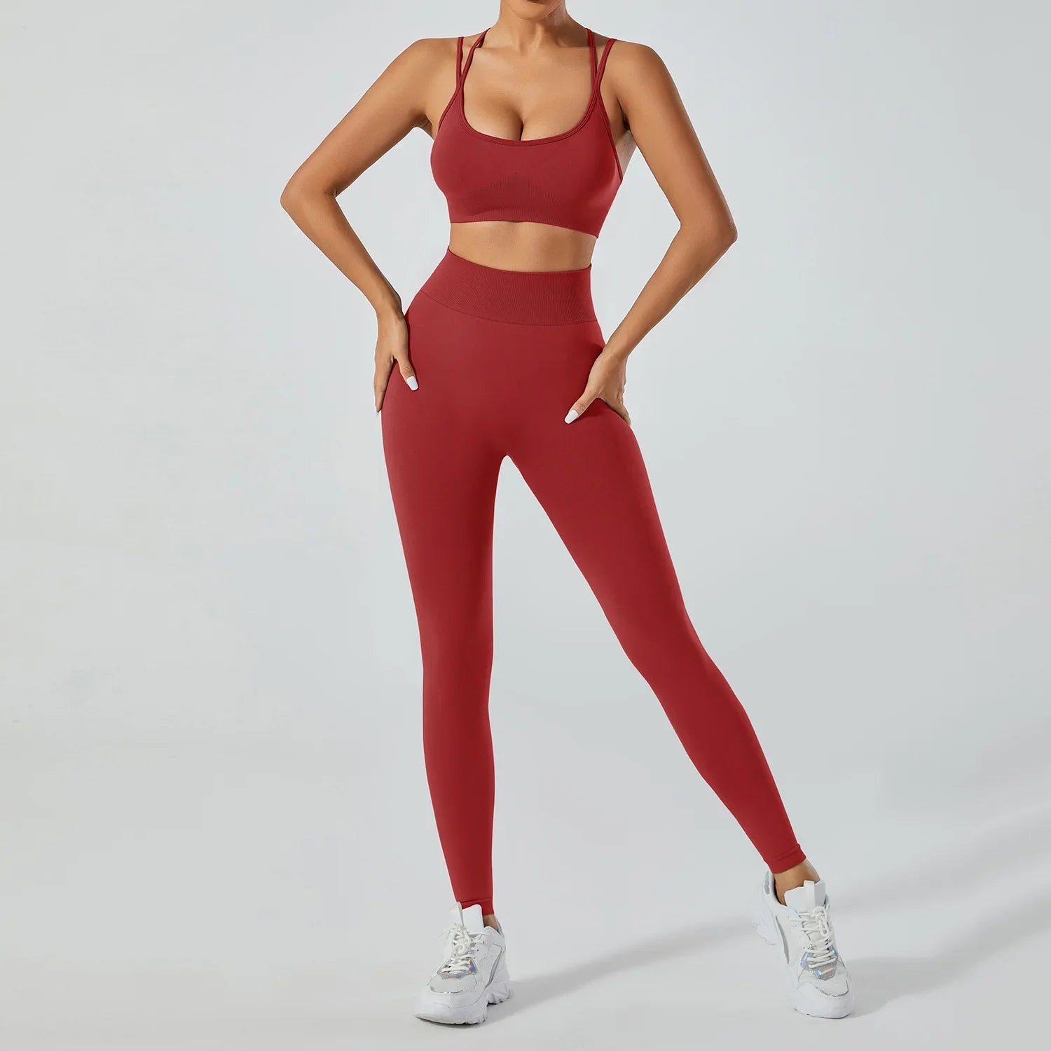 FlexFlow Seamless Yoga Set – Legging and sport Bra