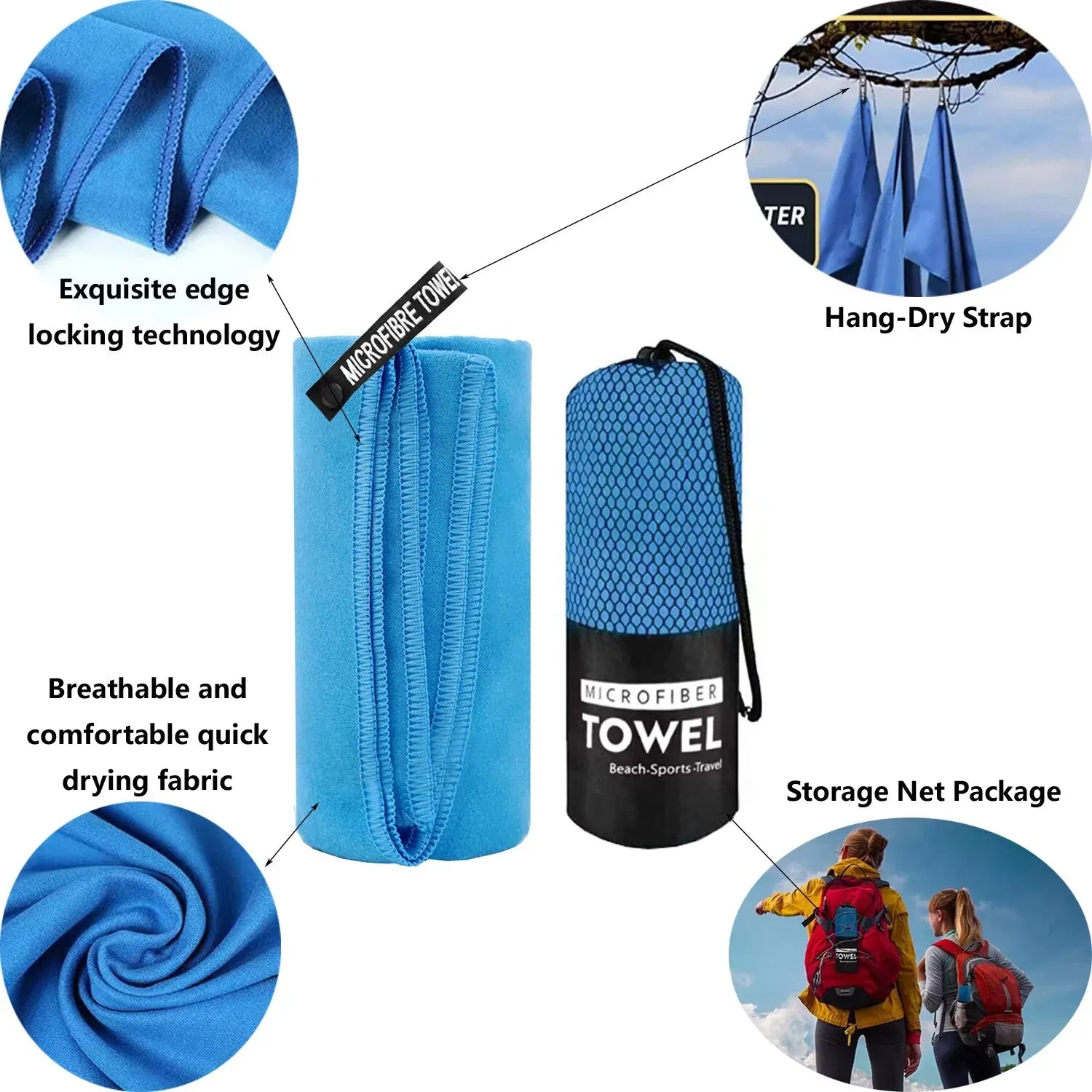Femme-Flex Quick-Dry Sports Towel – (40x80cm / 76x152cm)