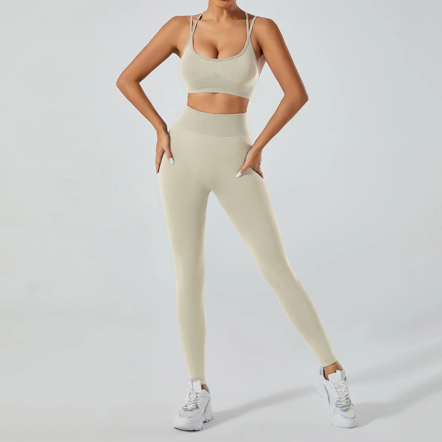 FlexFlow Seamless Yoga Set – Legging and sport Bra