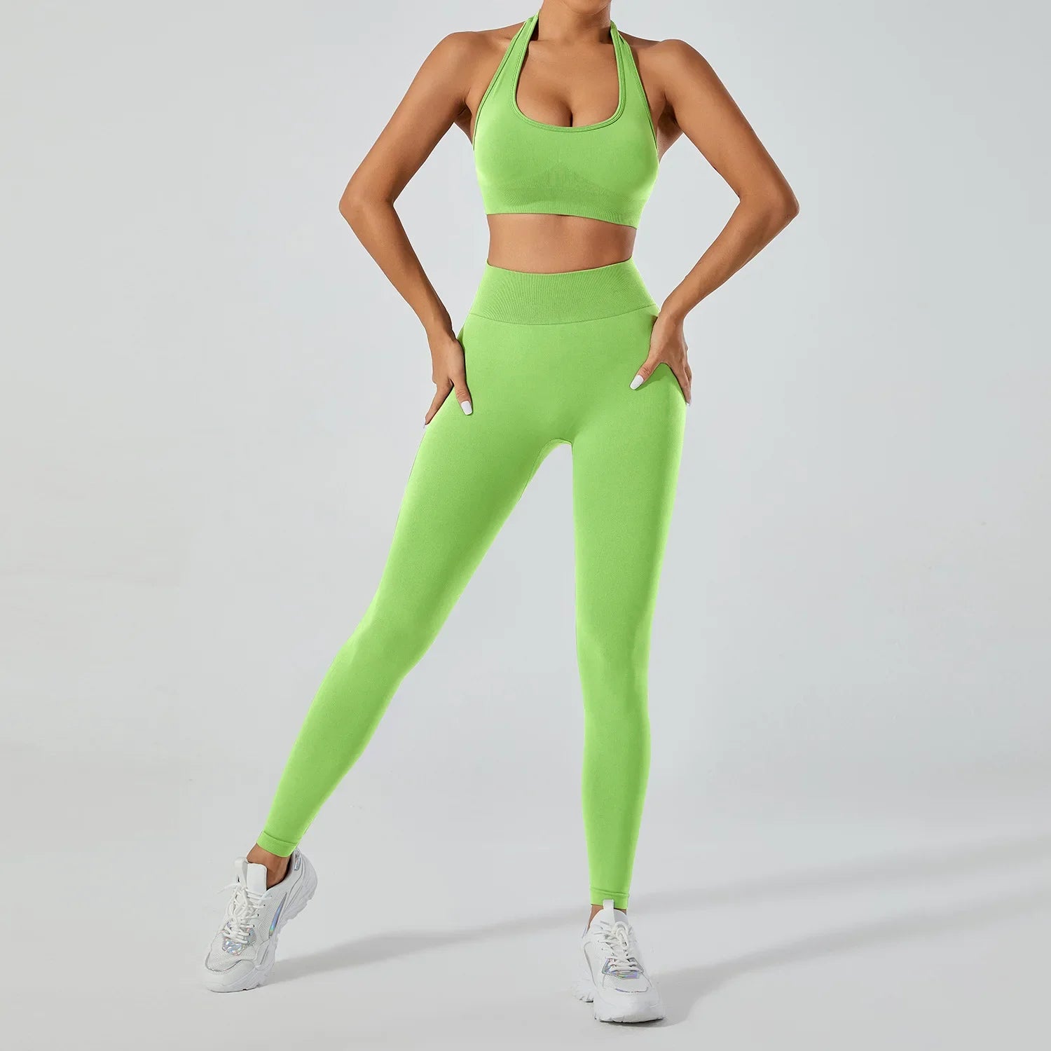FlexFlow Seamless Yoga Set – Legging and sport Bra