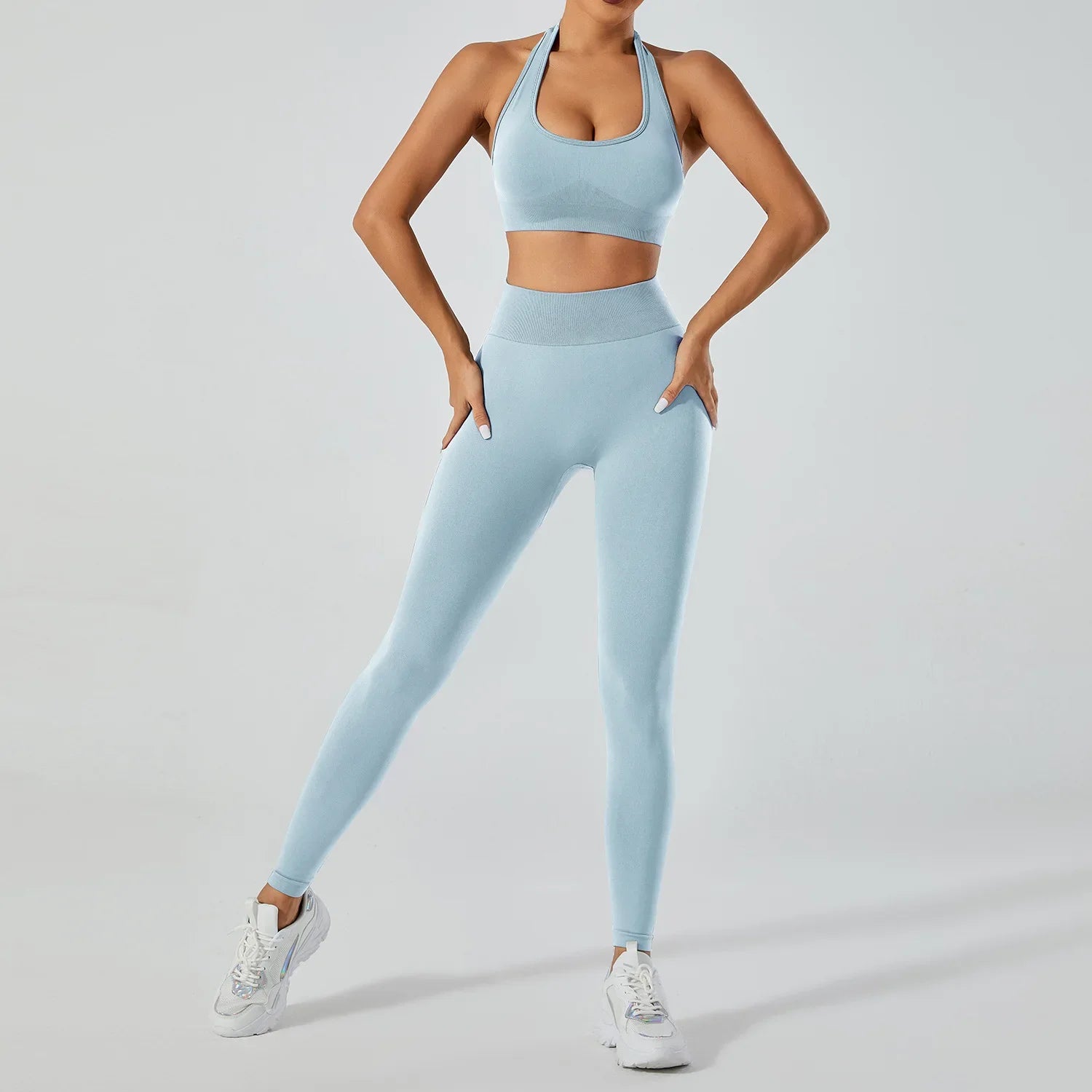 FlexFlow Seamless Yoga Set – Legging and sport Bra