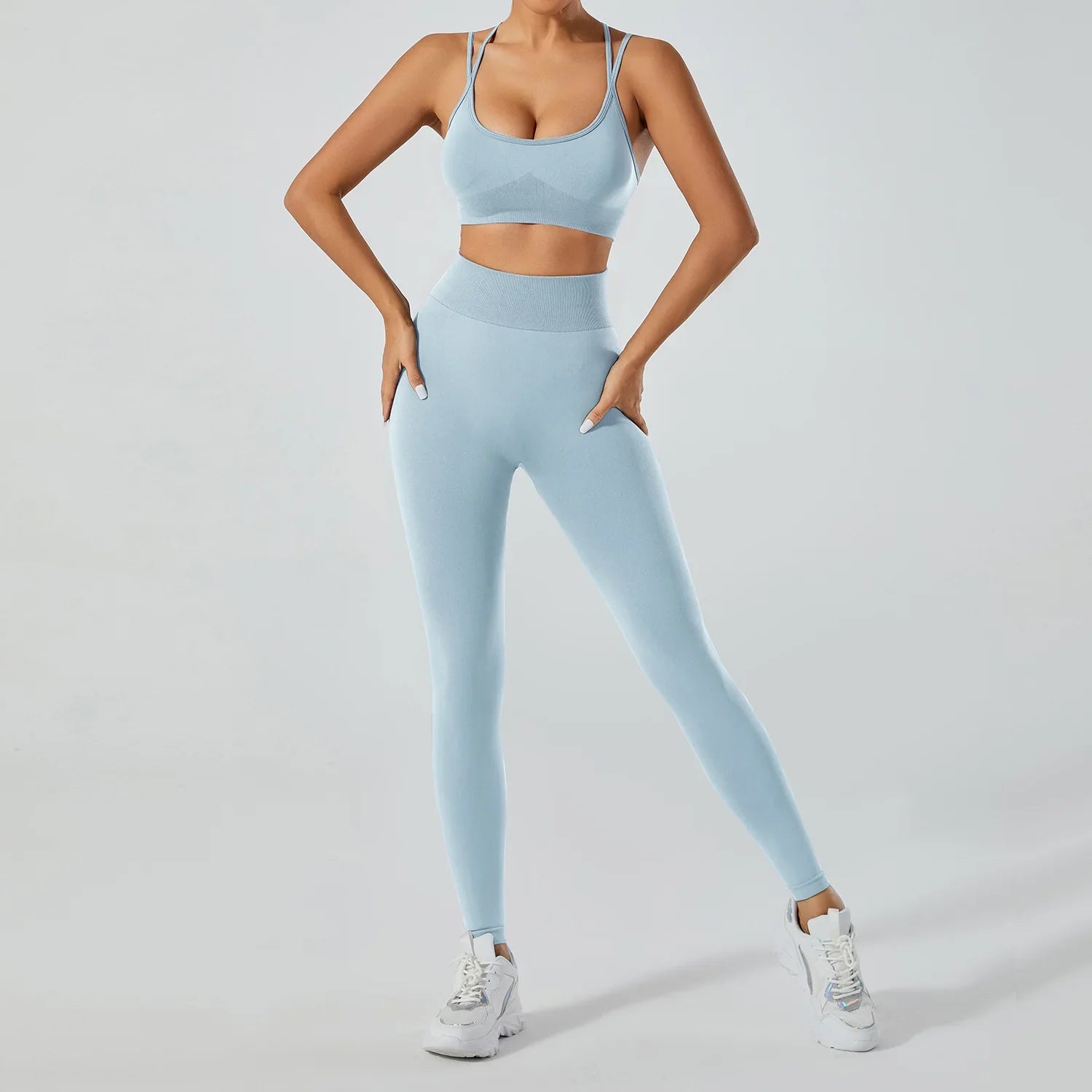FlexFlow Seamless Yoga Set – Legging and sport Bra