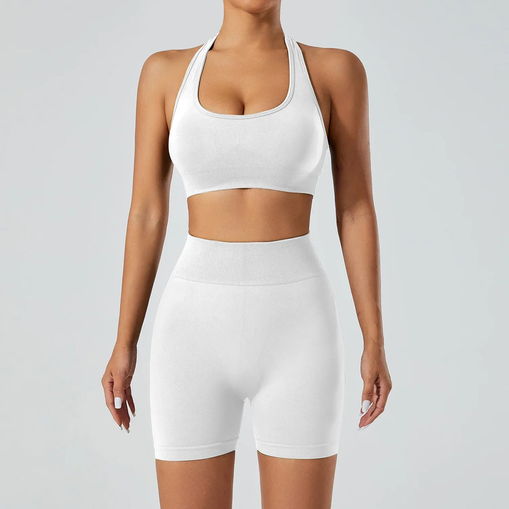 FlexFlow Seamless Yoga Set – Short and sport Bra