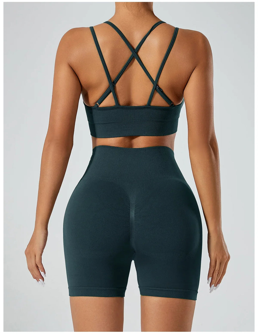 FlexFlow Seamless Yoga Set – Short and sport Bra