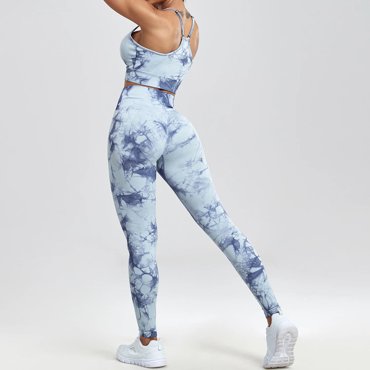 TieDyeFlex Seamless High-Waist Legging Set  (1/2/3 PCS)