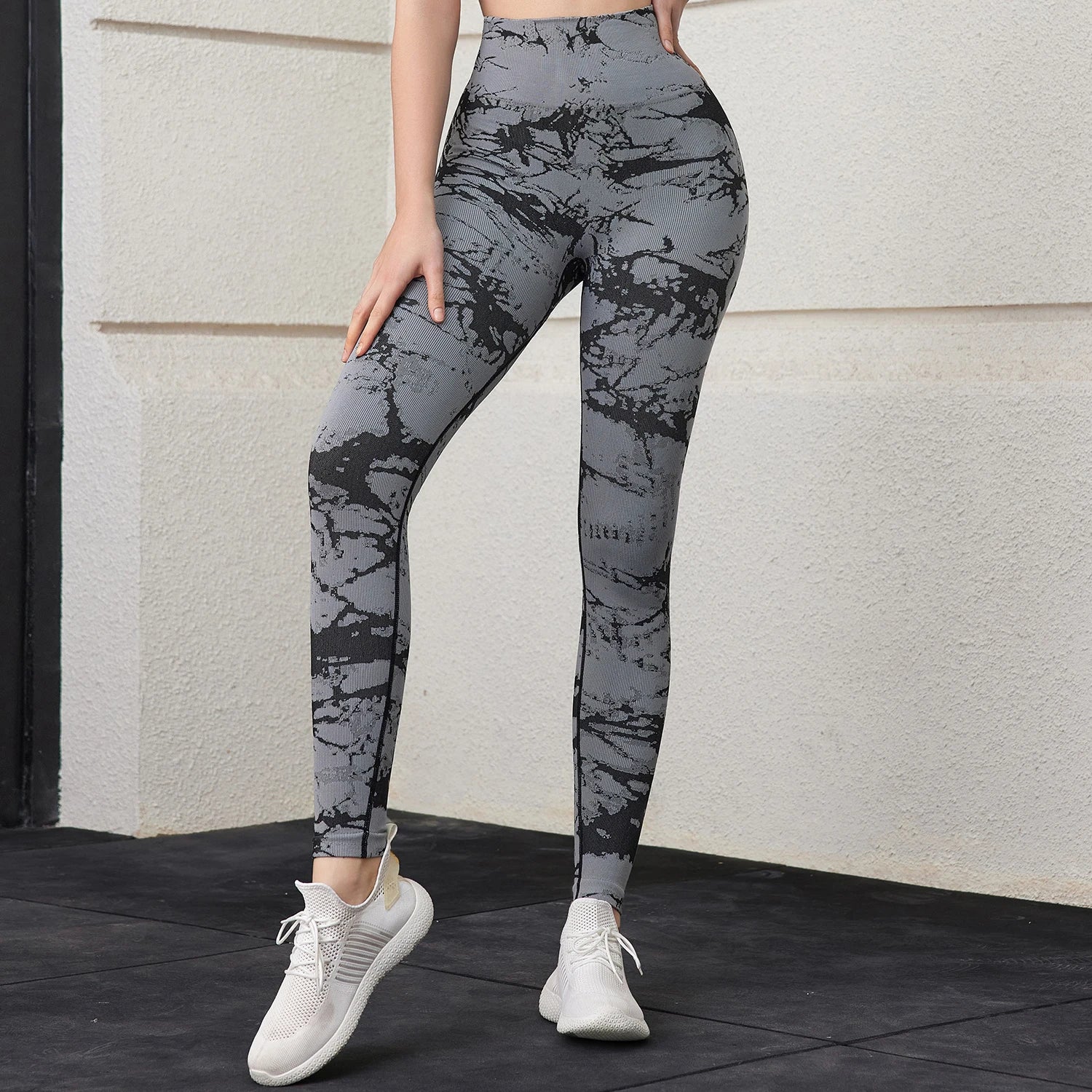 GlowLift Tie-Dye Seamless High-Waist Leggings