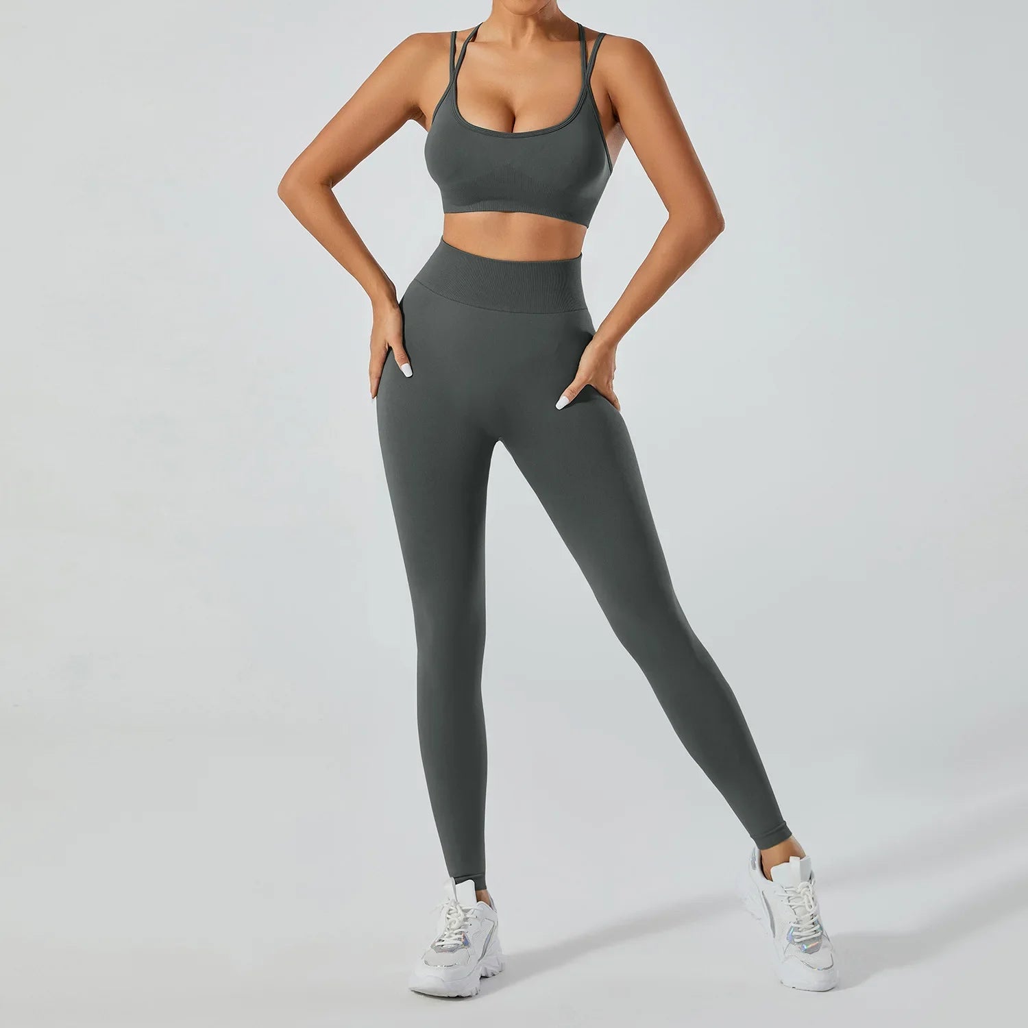 FlexFlow Seamless Yoga Set – Legging and sport Bra