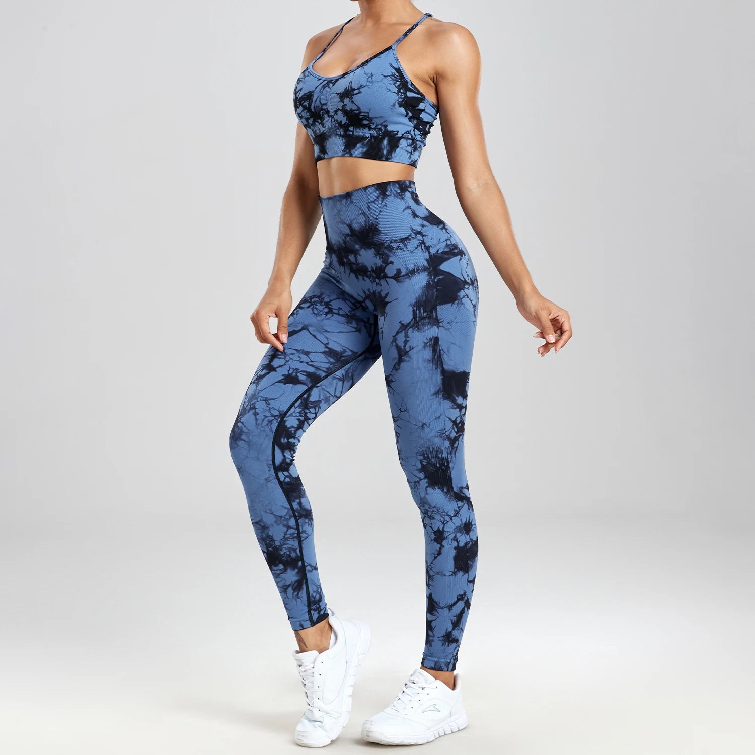 TieDyeFlex Seamless High-Waist Legging Set  (1/2/3 PCS)
