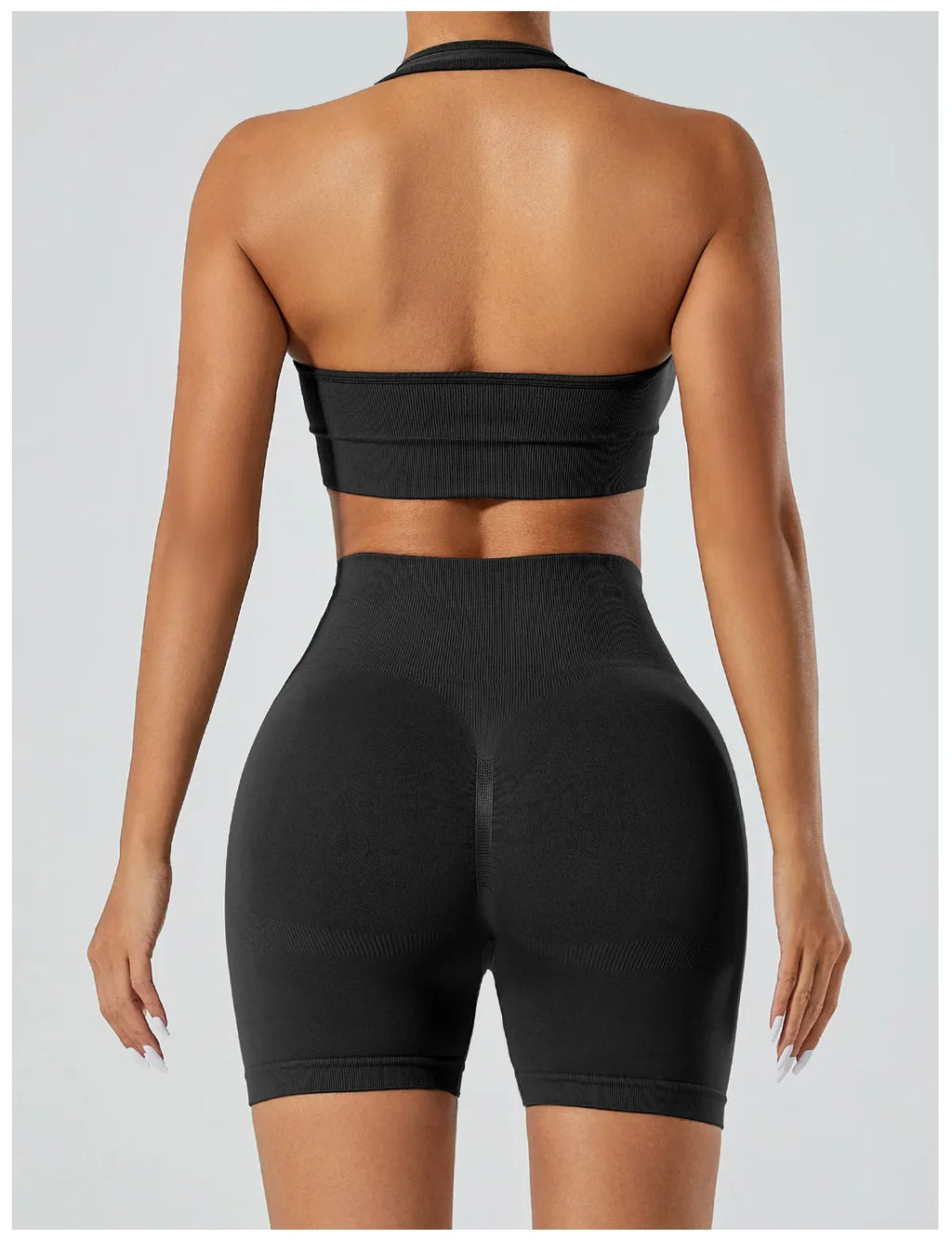 FlexFlow Seamless Yoga Set – Short and sport Bra