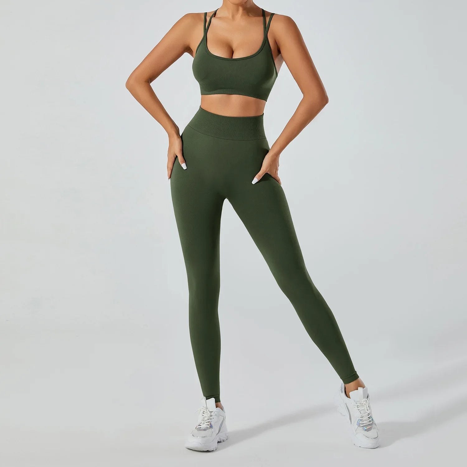 FlexFlow Seamless Yoga Set – Legging and sport Bra