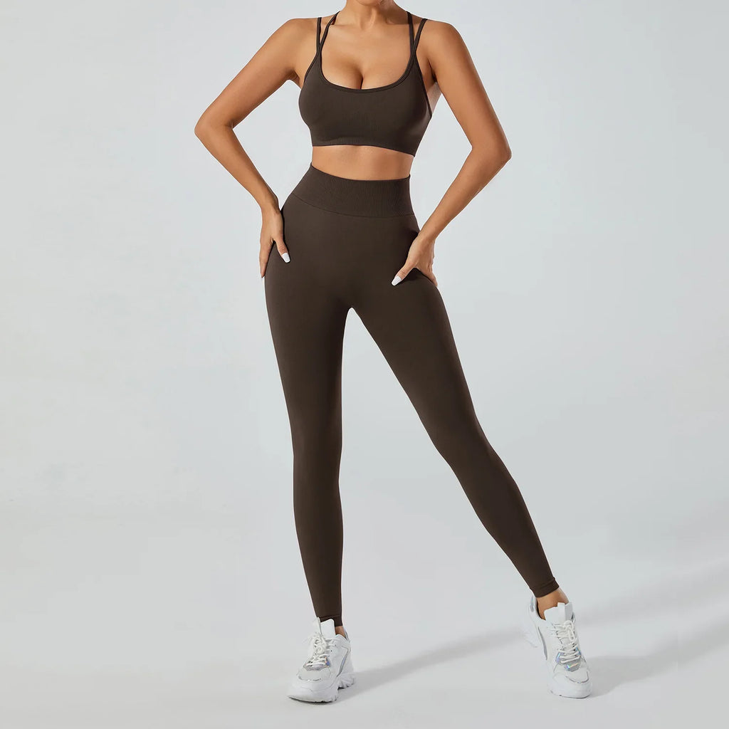 FlexFlow Seamless Yoga Set – Legging and sport Bra