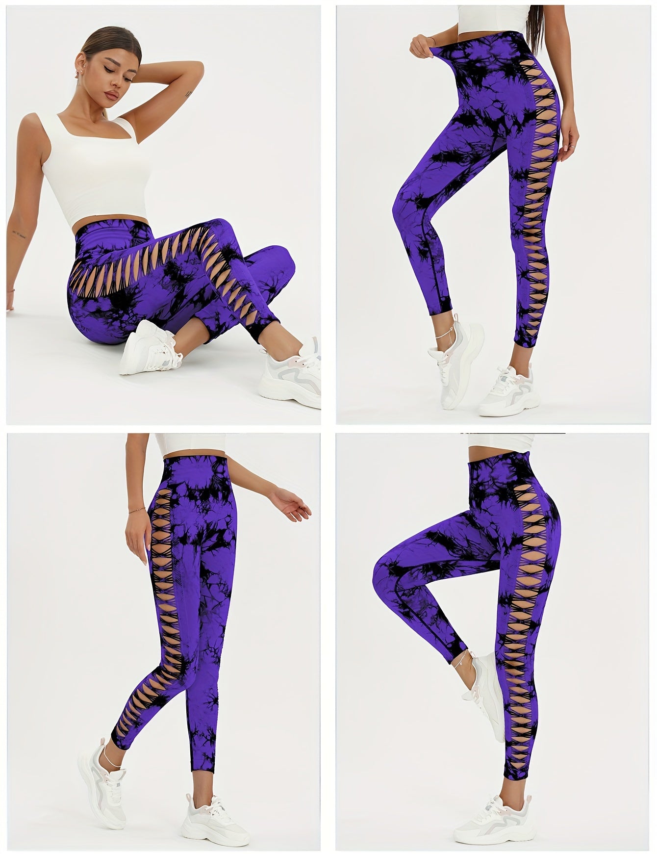 AirSculpt Seamless Tie-Dye Hollow Yoga Pants