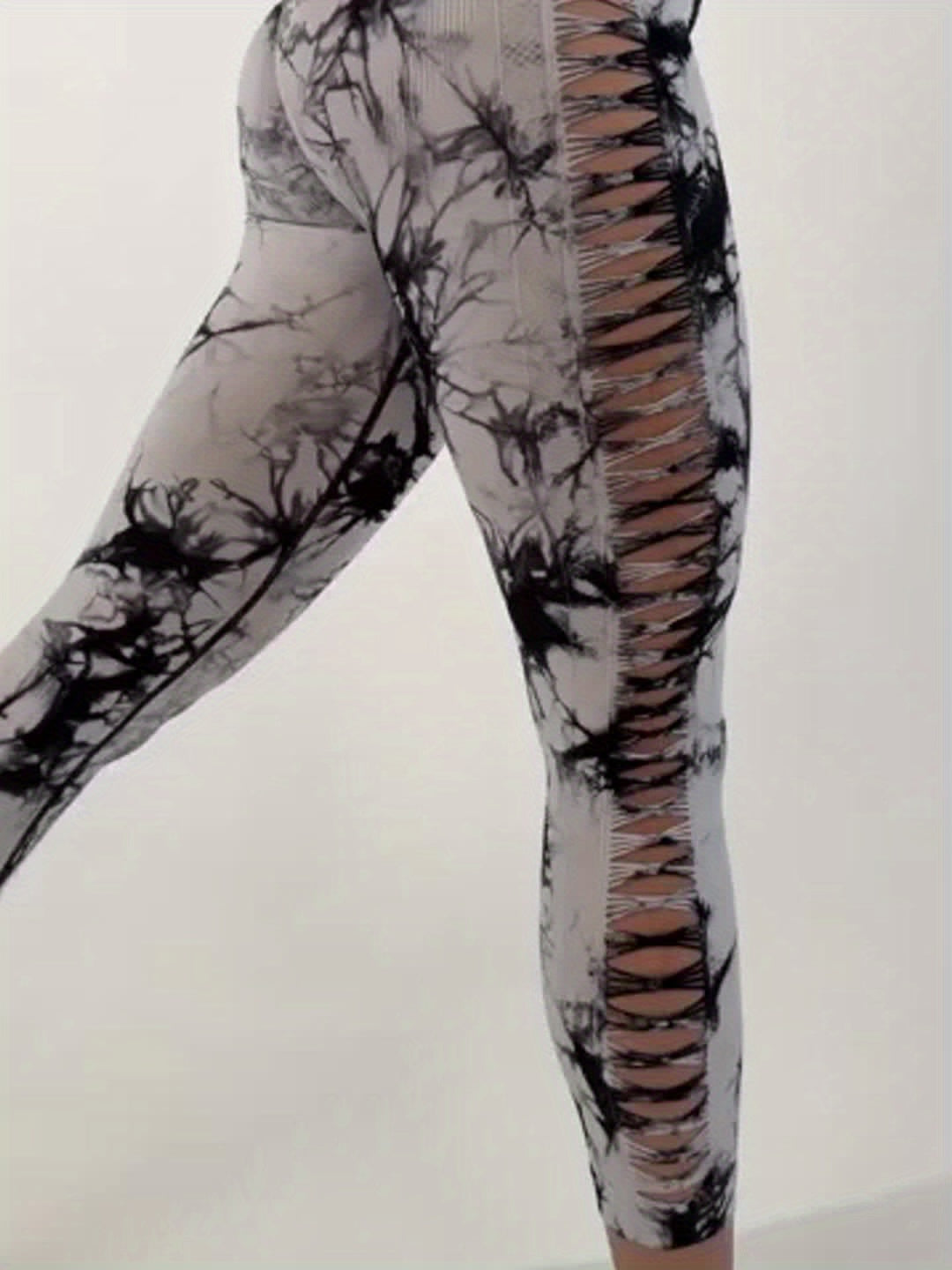 GlowLift 3PCS Tie-Dye Cropped Yoga Pants